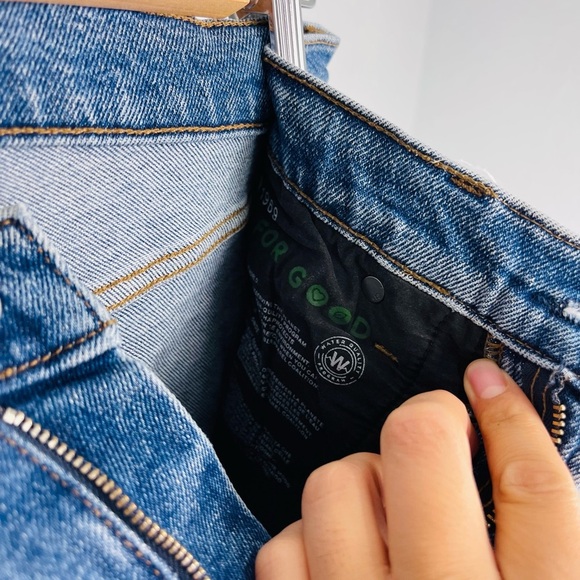 Gap 1969 High Rise Slim Straight Distress Hem Jeans - Picture 9 of 11